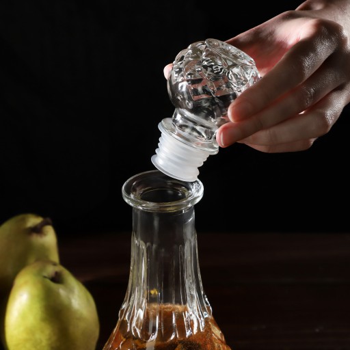 KARAFA NA VODU KRYŠTÁLOVÁ WHISKY 0,8L SKLENENÁ FĽAŠA S KORKOM