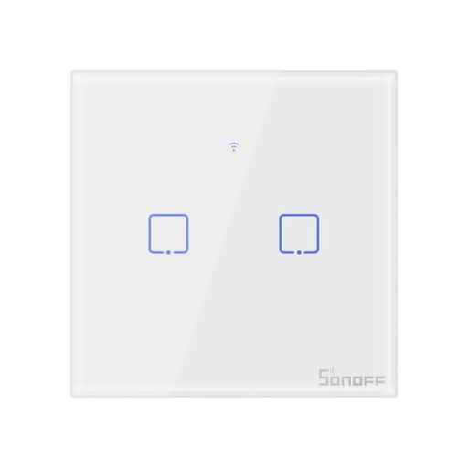 Bezdrôtový spínač svetiel Sonoff 433 MHz T2EU2C-RF (2-kanálový)