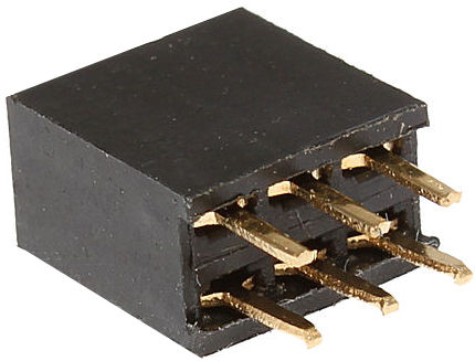 Kolíková objímka ZlatáPin páska 2x3 2,54mm 5 ks
