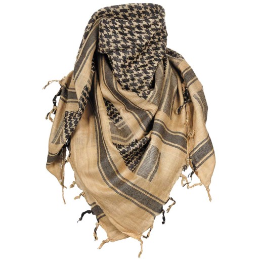 Arafatka ochranná keffiyeh šatka MFH Shemagh - Sand/Black