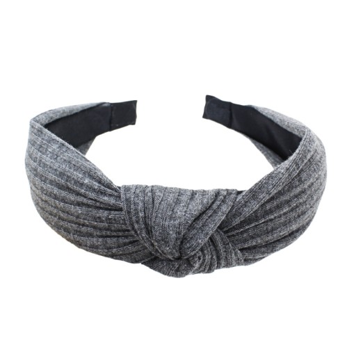 Čelenka so širokou hlavou uzol sivé pruhy uzol turban vintage