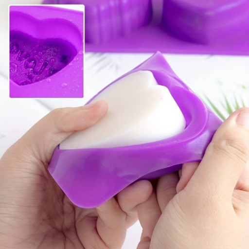 Silikónová forma na sušienky 2 x Heart Love Puding Cupcakes MF-023