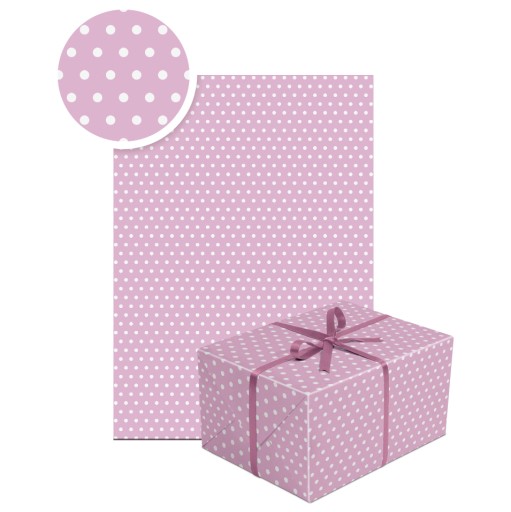 darčekový baliaci papier 70x200 darčekový papier Rose dots + zoznam x1