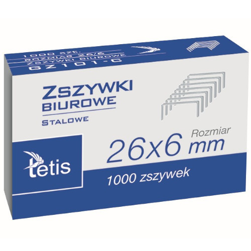 Kancelárske sponky 26/6 1000 ks