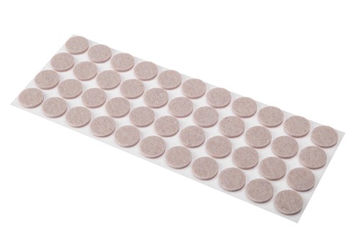 PODLOŽKY PLSTENÉ 20 mm okrúhle béžové 44 ks
