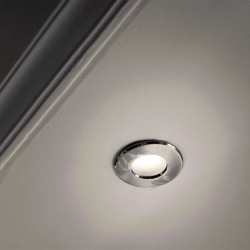 Hermetické halogénové očko pre Soffit White IP44 + GU10 + zásuvka