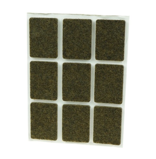 Plsťové podložky pod nábytkovú plsť 25x35 hnedá 36 ks