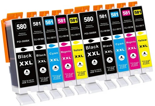 PGI-580 PGI580 XL ATRAMENT PRE CANON PIXMA TS6300 TS6350 TS6351 TS8100 ČIERNA