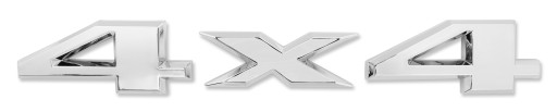 Samolepiaci emblémový odznak Cars 4x4 14,5x2,2 cm Strieborný