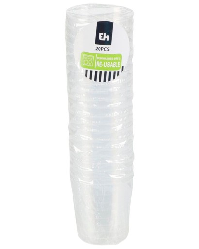 OPAKOVATEĽNÉ PLASTOVÉ POHÁRE 20 ks 30ml POHÁR NA VODKU