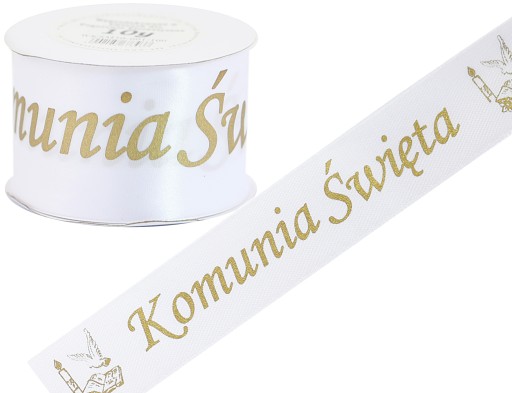 Sväté prijímanie saténová stuha 25mm/22mb, 2 farby