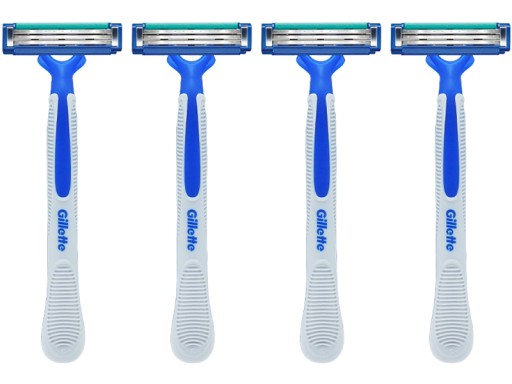 GILLETTE BLUE 3 JEDNODUCHÉ 3 ČEPELE 4 KUSY JEDNORÁZOVÉ holiace strojčeky