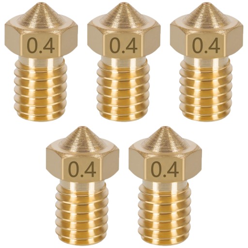SET 5 x V6 0,4 mosadzná hubica - 3D PRUSA 1,75mm