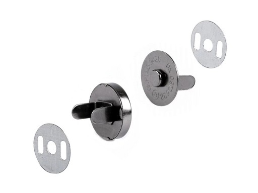 TAŠKA MAGNETICKÁ UZÁVIERKA čierna 18mm 10 ks