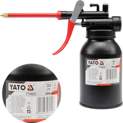 YATO OLEJNÍK S APLIKÁTOROM, OCELOVÁ NÁDRŽKA, 200 ml