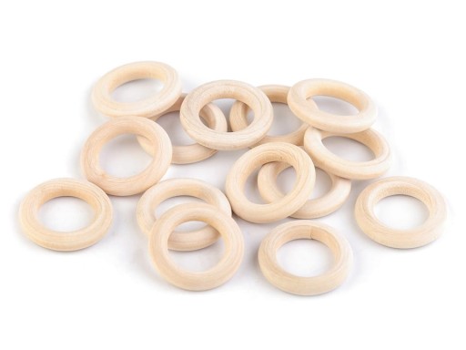 Drevený kruh opracovanie makramé 18/29mm 10 ks.