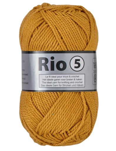 100g Lammy Yarns hrubá priadza 100% mercerizovaná bavlna Rio 5 846 horčica