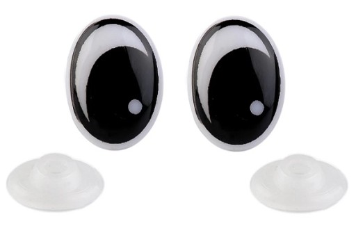 Oči pre hračky maskota 11x15 mm - 1 pár