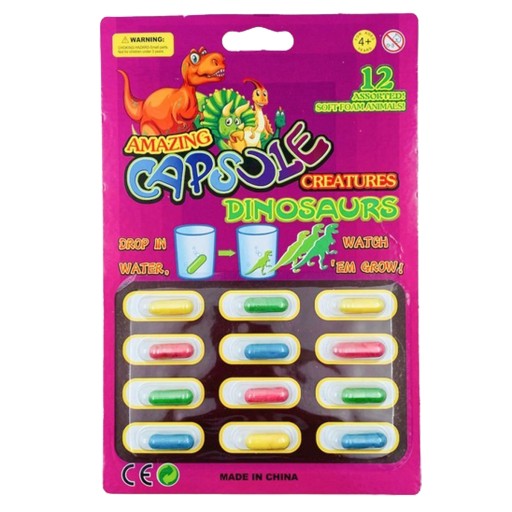 12x MAGICKÉ KAPSULY RASTÚCE VO VODE DINOSAURY ZVIERATÁ HRY V KÚPEĽOCH