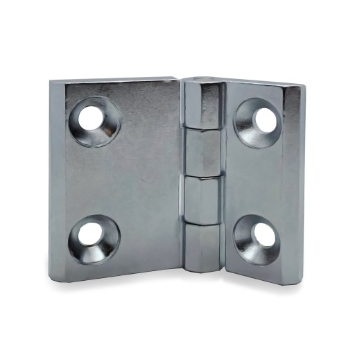 Chrómovaný kovový pánt 50x63mm s otvormi