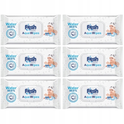 2 x utierky Aqua Fresh Baby 60 kusov 99% voda