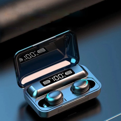 BEZDRÔTOVÉ SLÚCHADLÁ DO UŠÍ BLUETOOTH 5.1 + POWERBANK