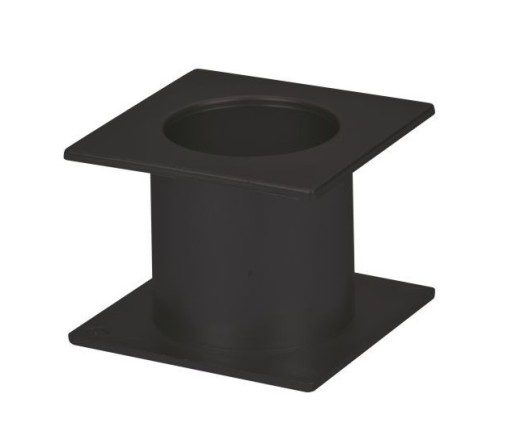 ventilačné objímky pre hranaté dvere, matná čierna