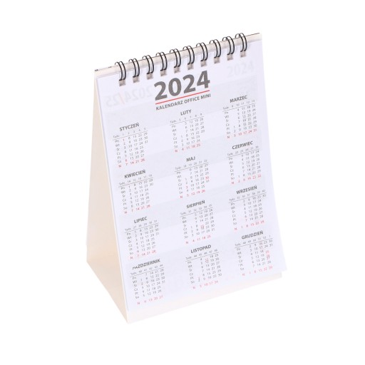 Kancelársky mini VERTICAL stojaci kalendár na rok 2024 NA STOLNÝ PLÁN, 10,5 cm