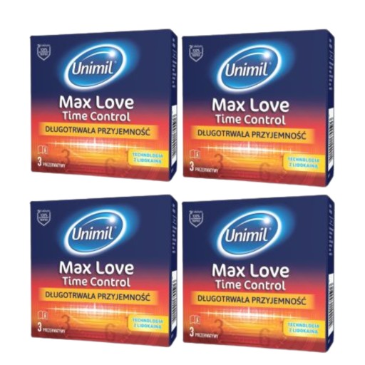 Unimil Max Love predlžovacie kondómy 12 kusov