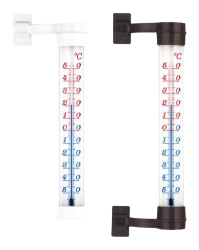VEĽKÝ OKIENKOVÝ teplomer, biely, 29CM, POĽSKÝ