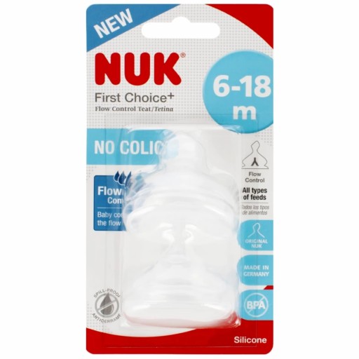 NUK SILIKÓNOVÝ DUSÍK 6-18m PRVÁ VOĽBA 2ks