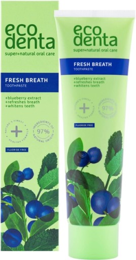 Jemne bieliaca zubná pasta Blueberry Ecodenta bez fluoridov 100 ml