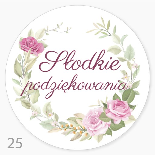 Nálepky SLADKÉ ĎAKUJEM SVADOBNÉ SPOJENIE 24 ks