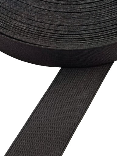 Gumička do topánok na rozšírenie čižiem, 3 cm, čierna, 1 meter