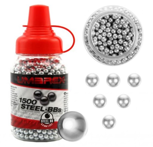 Umarex BBs OCELOVÉ GULIČKY DO STRIEBORNEJ VZDUCHOVKY 4,5 mm 1500 ks.