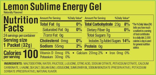 GU Energy Gel Lemon Sublime energetický gél citrón limetka 32g Bez kofeínu