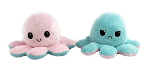 Octopus Octopussy maskot emócie