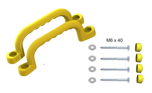 SLNKO - IHRISKO RÚČKY 240 mm - 2 ks SO ŽLTÝMI SKRUTKAMI ÁNO
