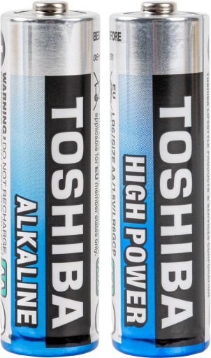 Alkalické batérie AA LR6 12 ks TOSHIBA 1,5V HIGH POWER +45%