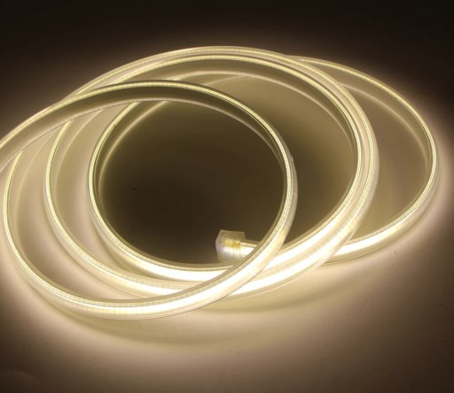 COB NEON LED pásik VODEODOLNÁ HADICA 10W studená 230V vonkajšia linka 1M