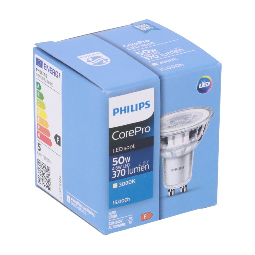 LED ŽIAROVKA 4,6W (50W) 370lm GU10 3000K WW PHILIPS