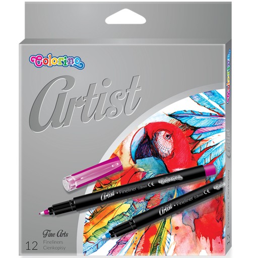 12-FAREBNÁ SÚPRAVA SÚPRAVA PISOVAČA ARTIST COLORINO 0,8mm