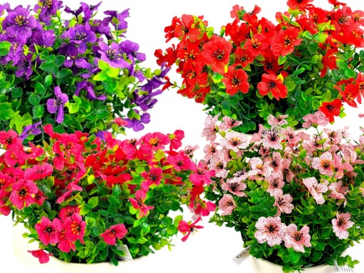 Umelé kvety Petúnie Pelargonium Surfinia na balkónovú terasu 1 ks - svetloružové