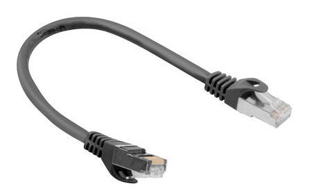 Sieťový kábel LAN ETHERNET internet cat 6 FTP RJ45 0,25m krútený pár Čierny