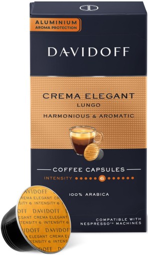 Kapsule pre Nespresso Davidoff Crema Elegant Lungo 10 ks