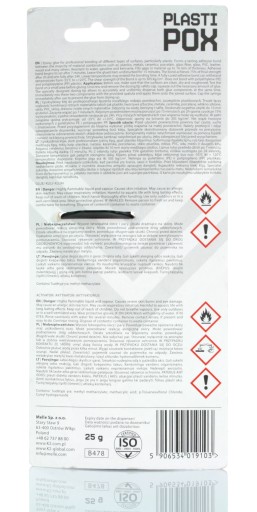 Profesionálne dvojzložkové lepidlo K2 Plastipox