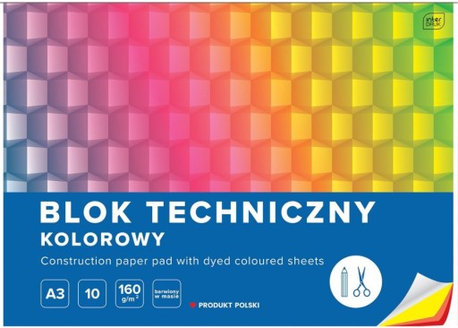 COLOR Technický blok pre deti ZUŠ A3/10k 160g Interprint