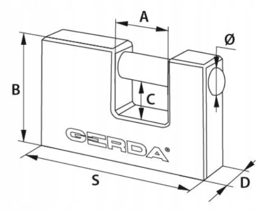 GERDA KZZT ZÁMOK LIATINA T50 50MM