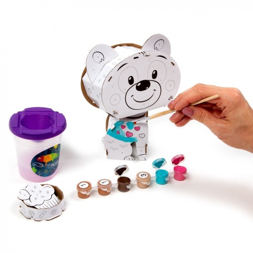 3D figúrka maľovať číslami BEAR Kidea (F3DMNMKA)