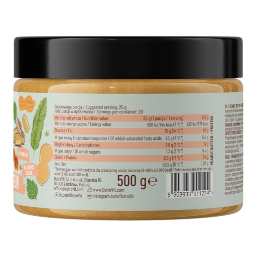 OstroVit Orieškový krém s bielkovinami 500g